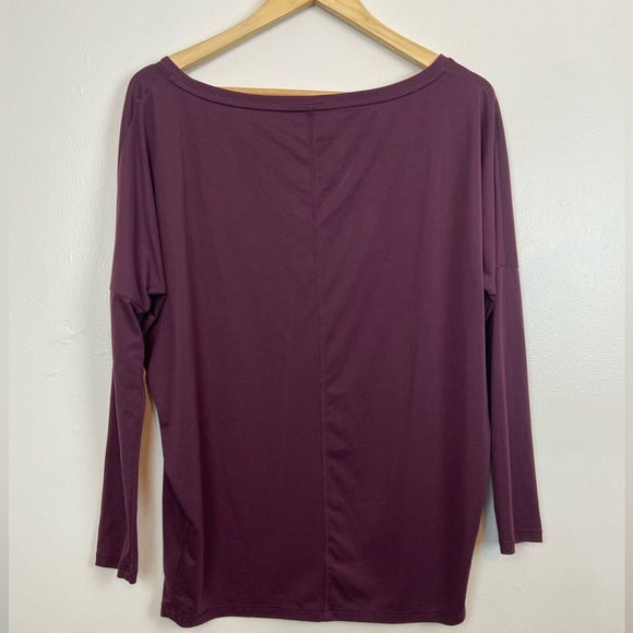 Athleta Essence Flow Dolman Long Sleeve Shirt Top Relaxed Fit Boat Neck - Picture 3 of 8